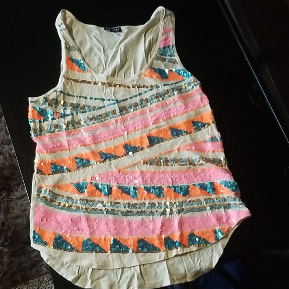 Express sequins tank top